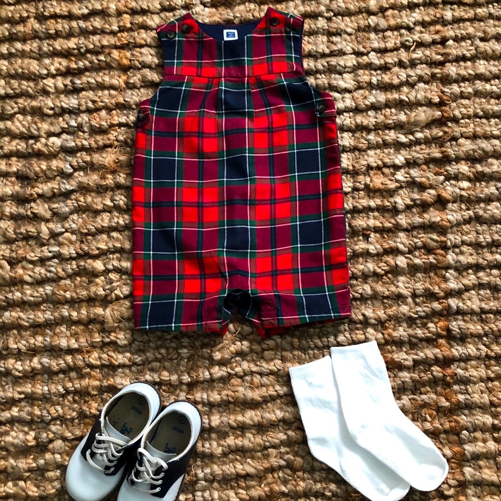 Baby Plaid Shortall